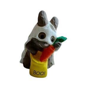 Hallmark 1989 Merry Miniatures Mini Bunny Ghost Halloween Figurine